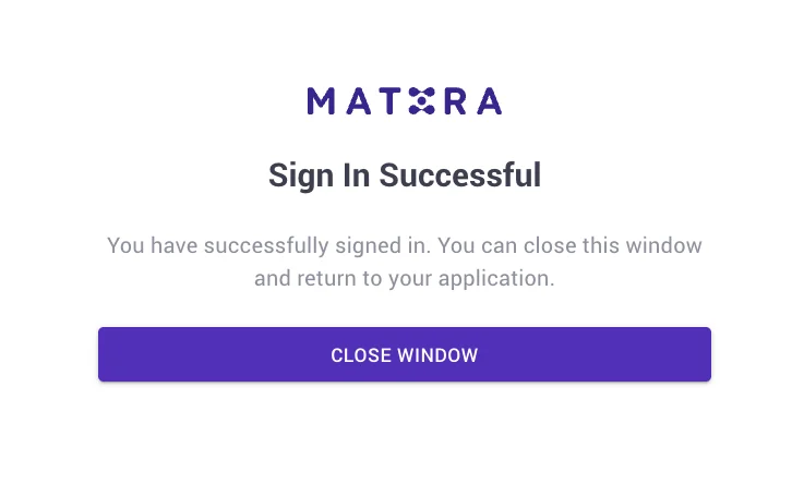 Authentication successful Authentication Success